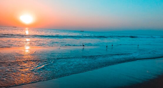 Sea twilight summer photo