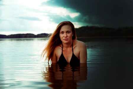 Girl storm water