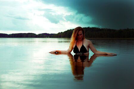 Girl storm water
