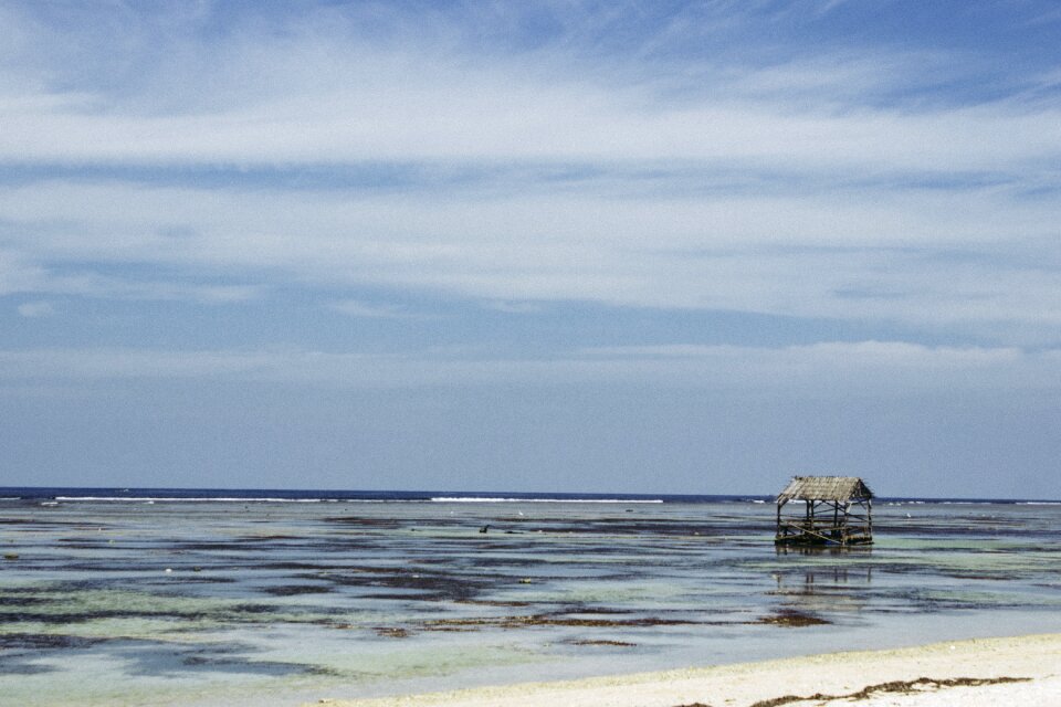 Beach sand blue