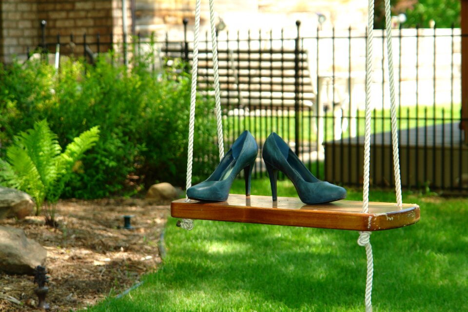 Outdoors heels green shoes