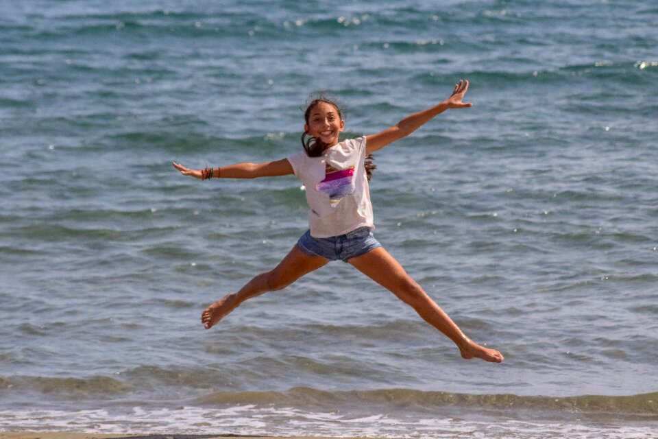 Athletic female happy