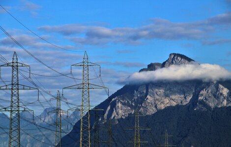 The alps wire towers photo