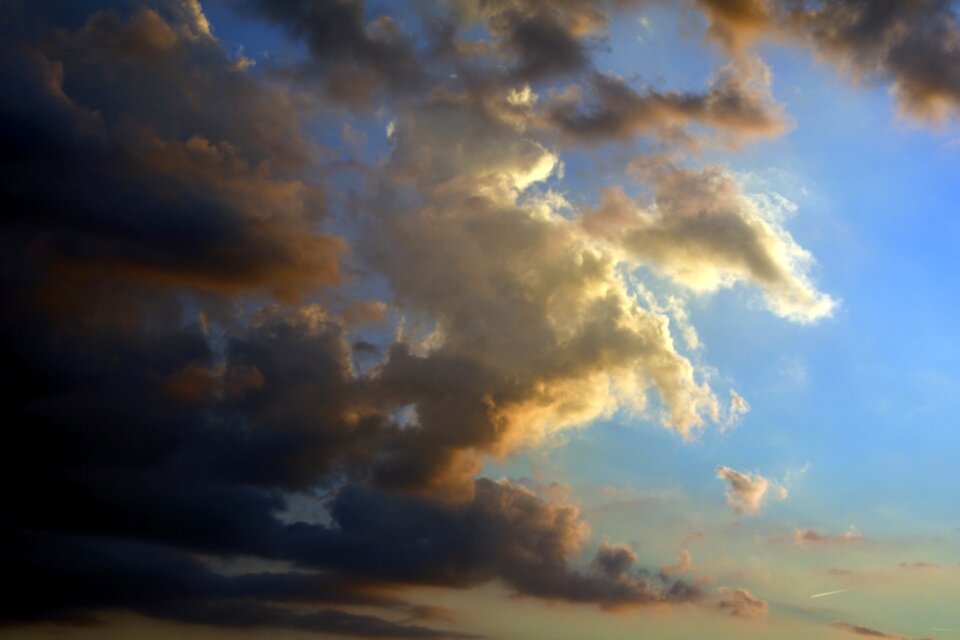 Afterglow clouds nature