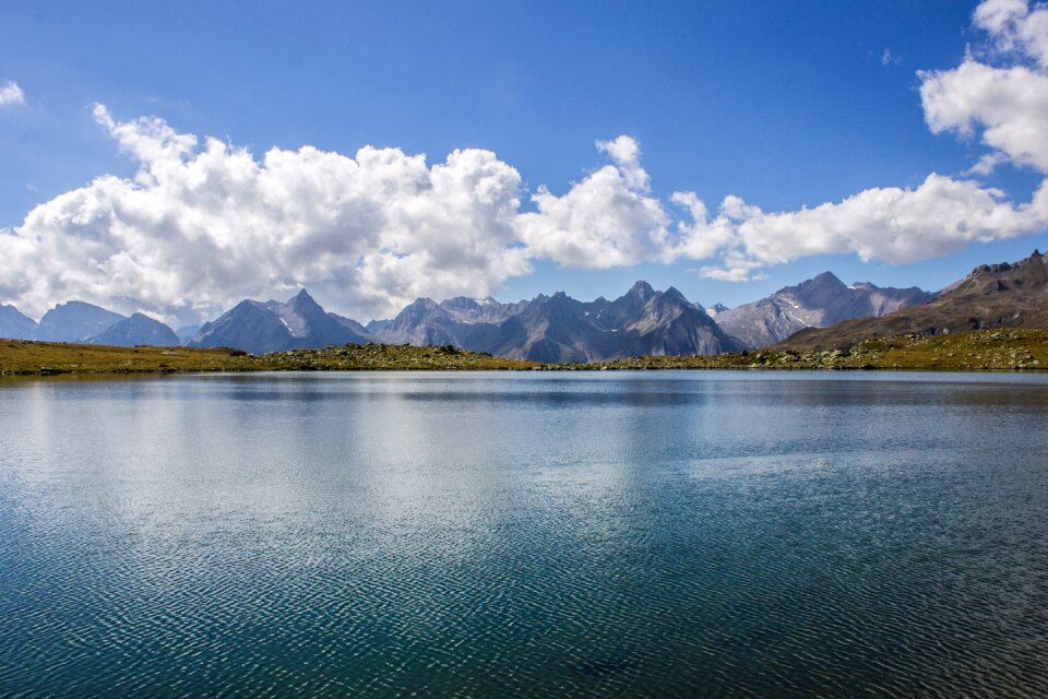 Alpine landscape lake photo