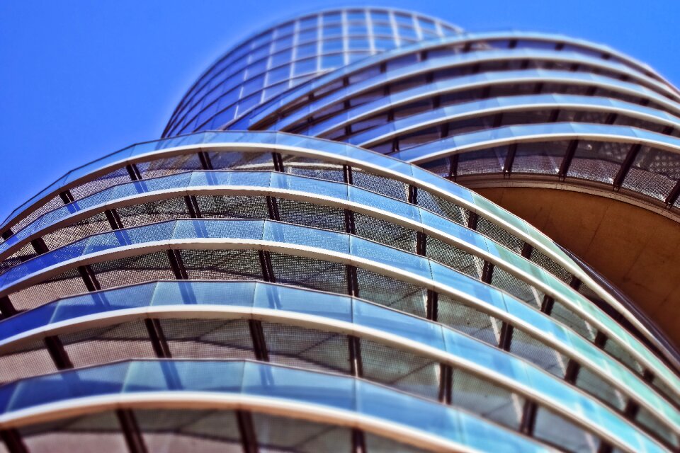 City modern facade