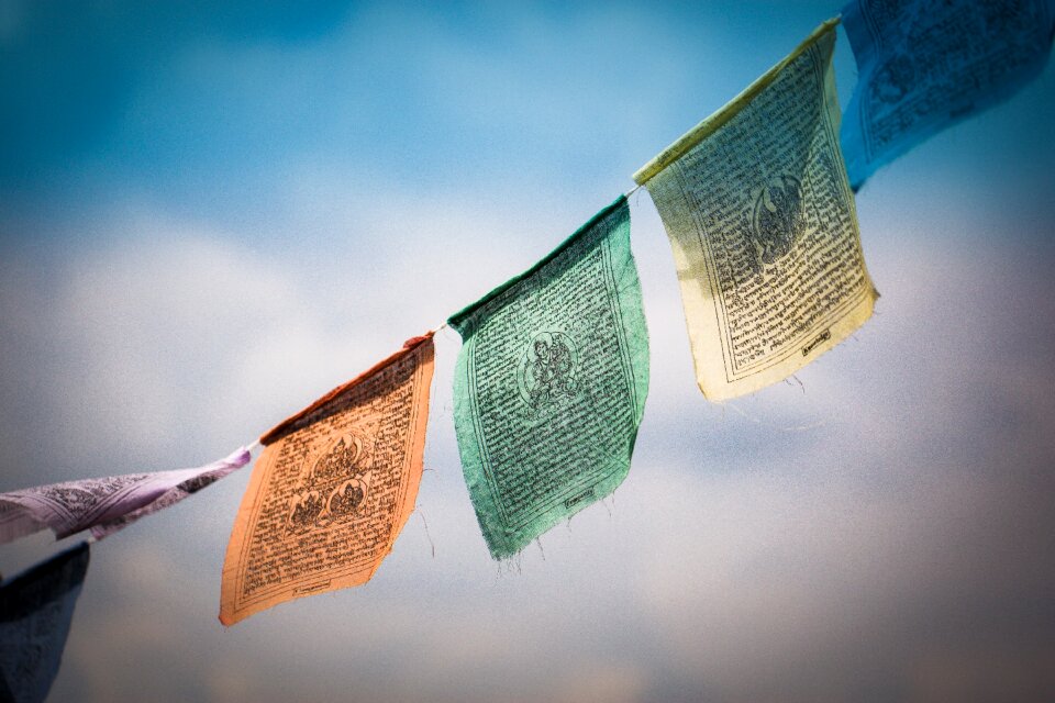 Buddhism flag prayer