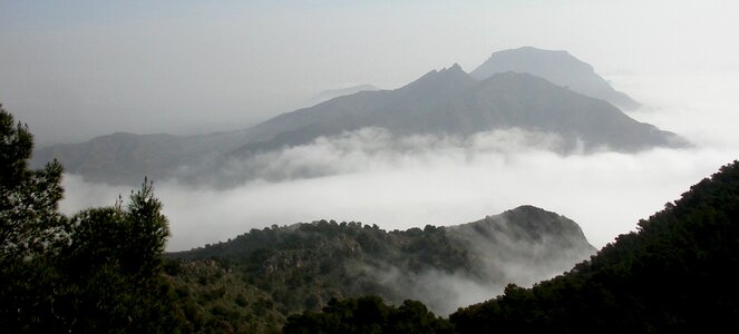 Clouds alpine fog photo