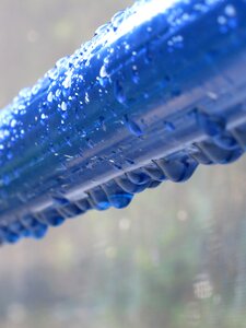 Pole rain drops blue rain
