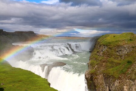 Waterfall landscape iceland