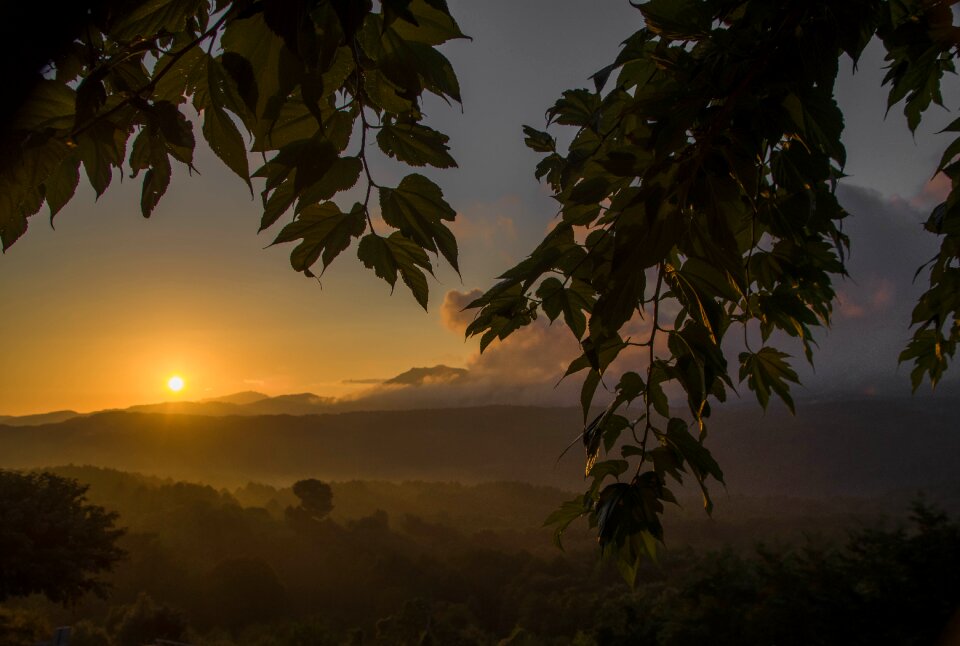 Evening twilight mountains