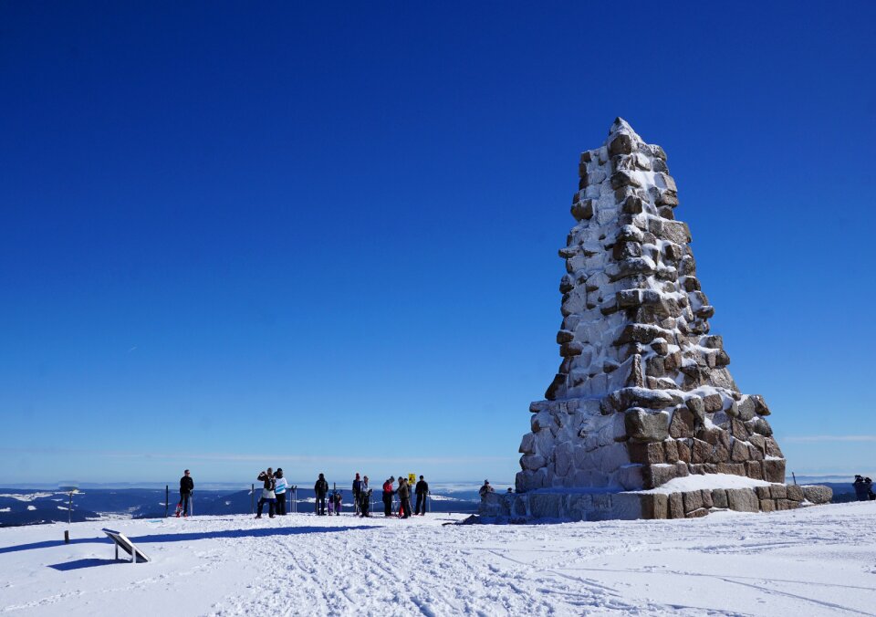 Winter christmas monument
