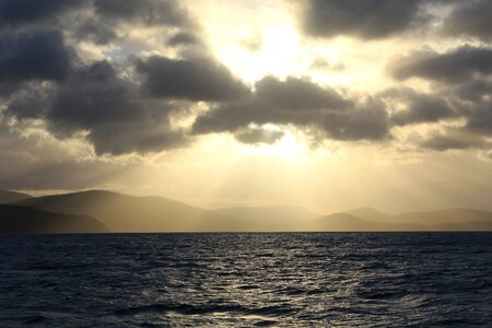 Sun ray clouds weather photo