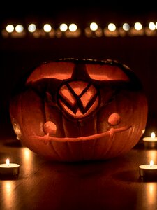 Pumpkin helloween creepy photo