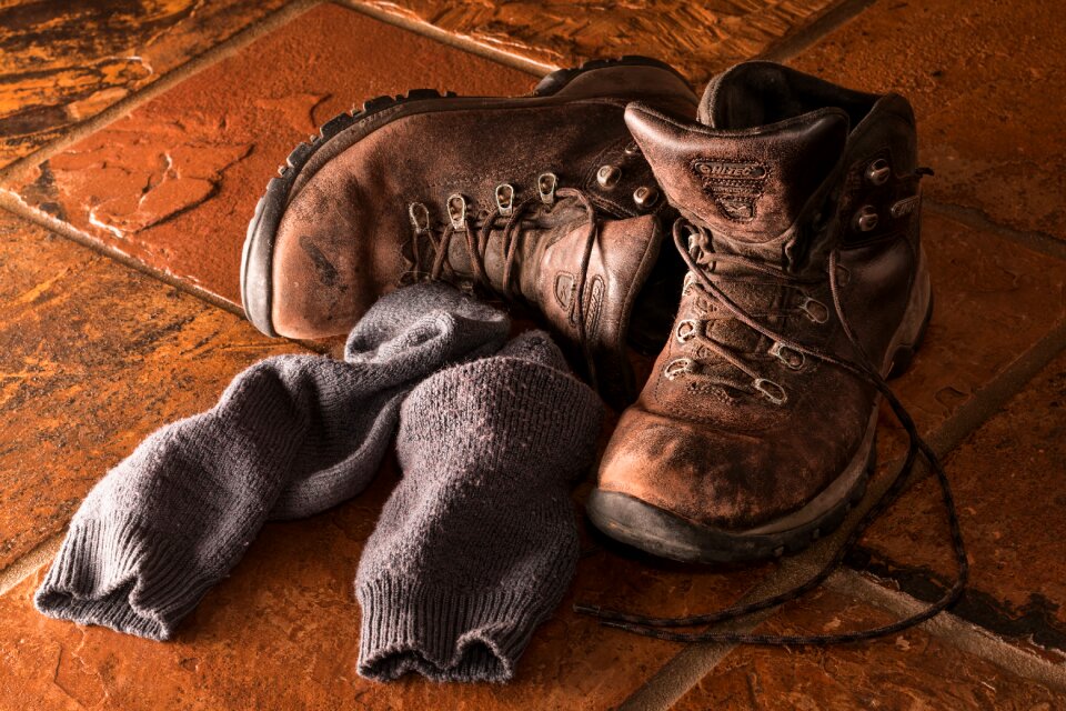 Socks shoes leather