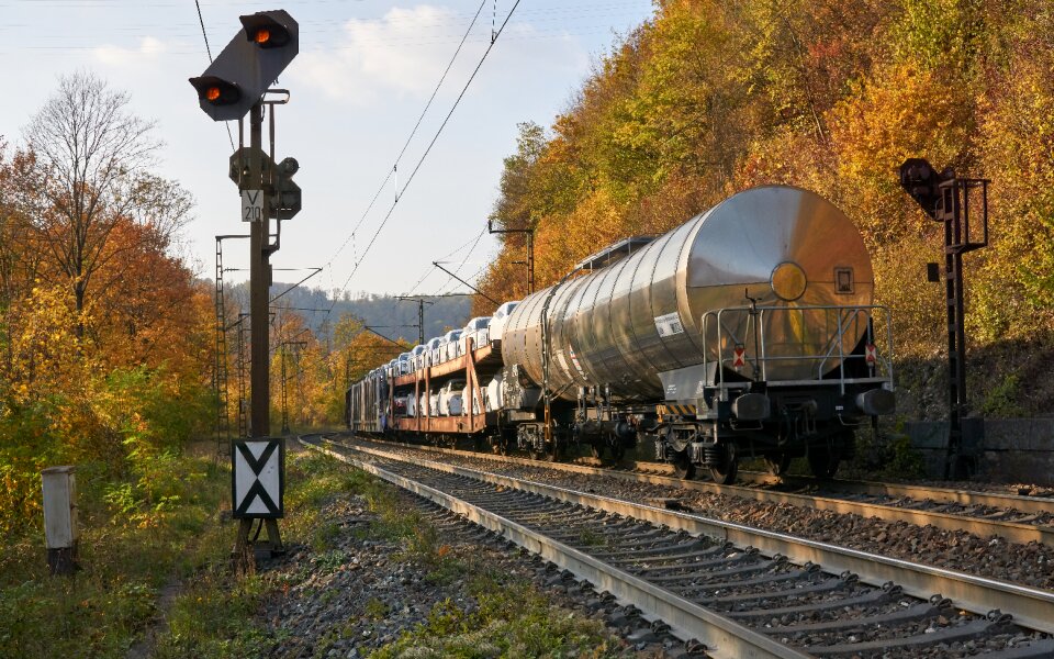 Freight train railway train