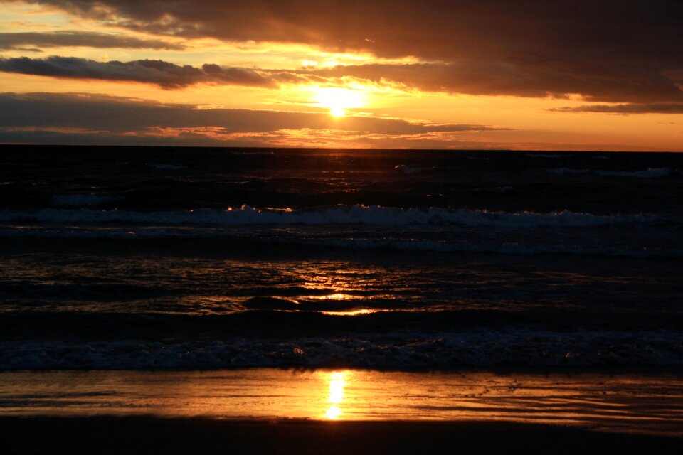Wave sky abendstimmung