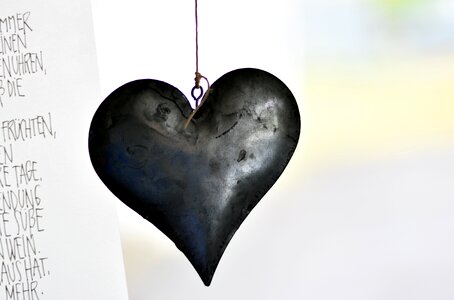 Metal heart symbol love photo