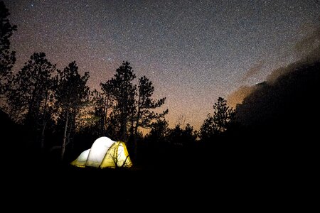 Blue buzzer camping photo