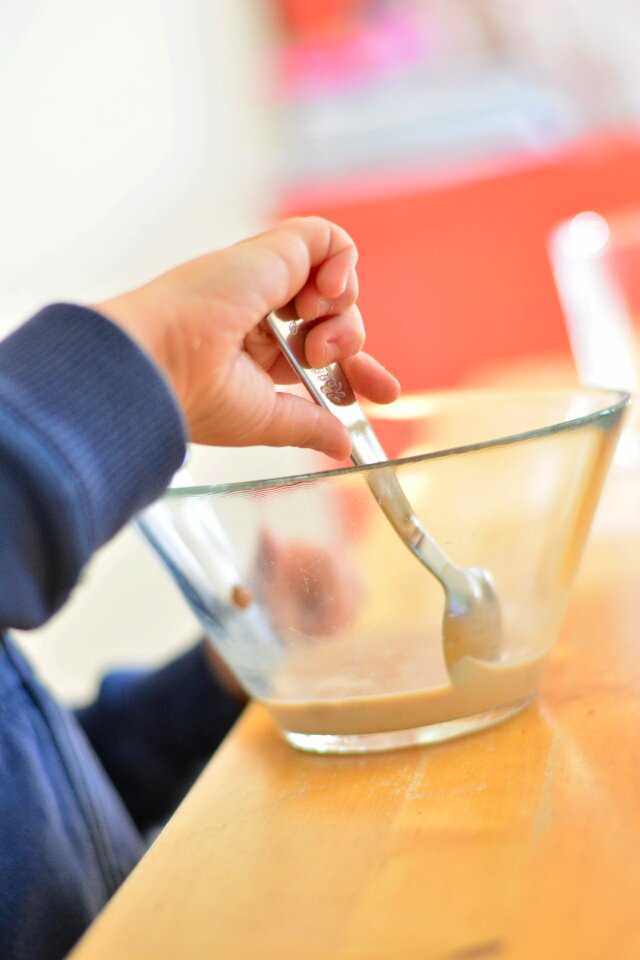 Child's hand spoon bowl