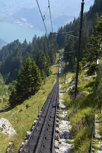 Train mountain railway transport photo