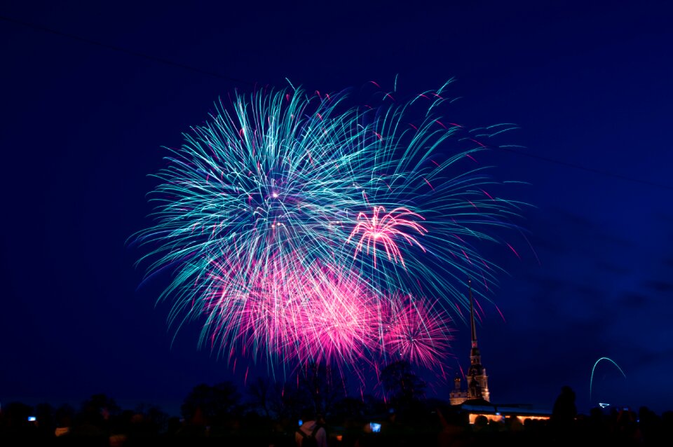 The peter and paul fortress fireworks night