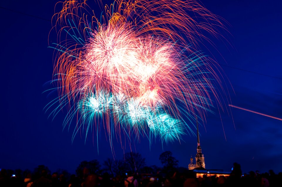 The peter and paul fortress fireworks night