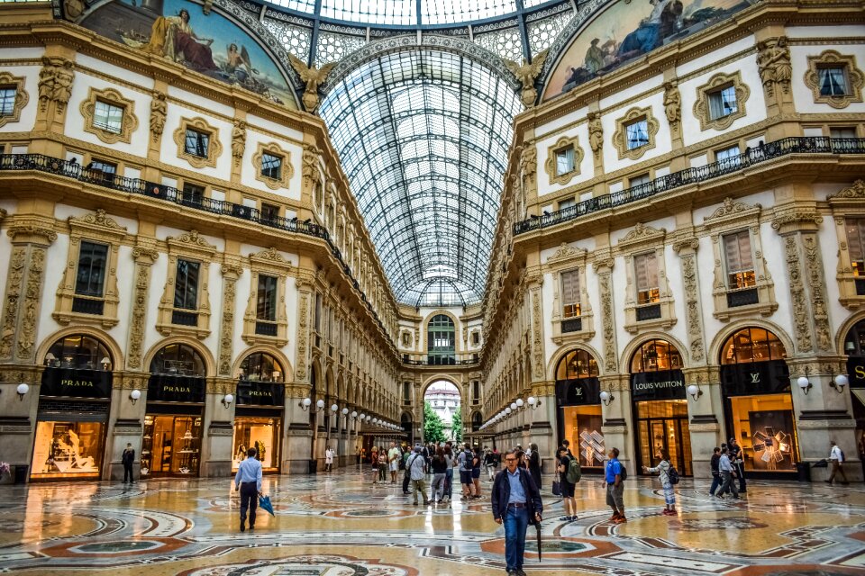 Geometric galleria vittorio emanuele ii milan photo