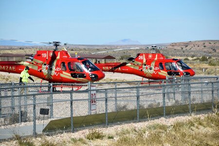 Sky ground crew helicopter bay