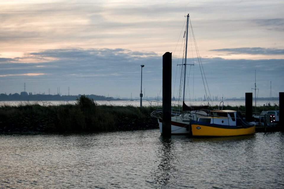 Water clouds sailing ship