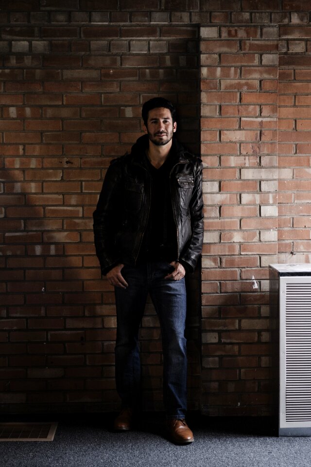Man brick wall
