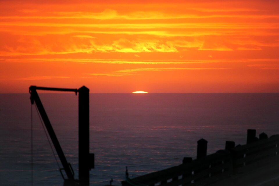 Sky ocean evening