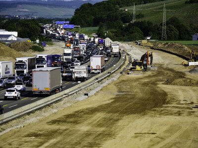 Excavators underground traffic photo