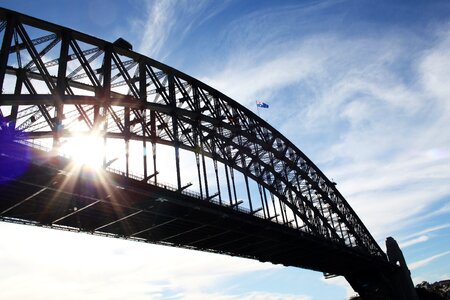Bridge sunbeam sky
