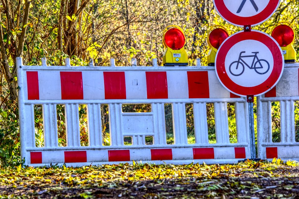 Locked pedestrian bike