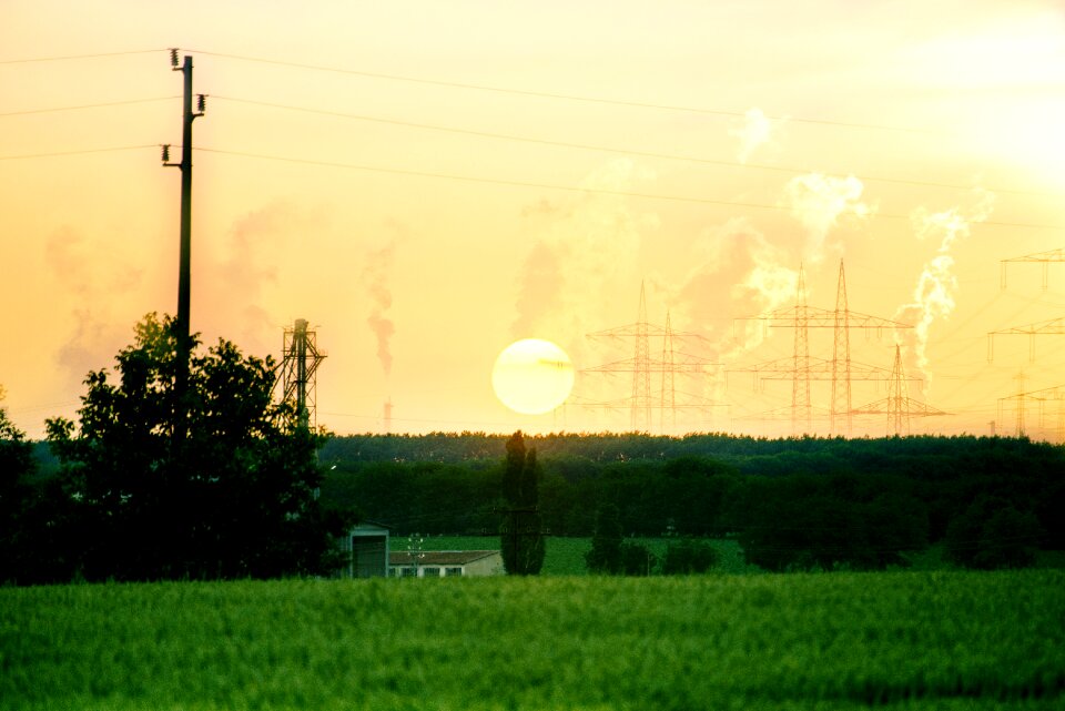 Pollution landscape background