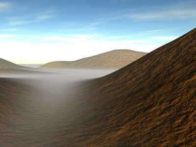 Rising fog mood nature