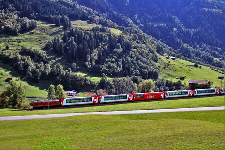 Landscape transport the alps photo