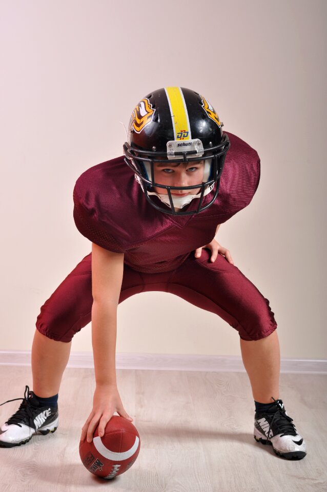 Man sports helmet