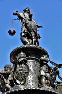 Historically bronze statue nuremberg