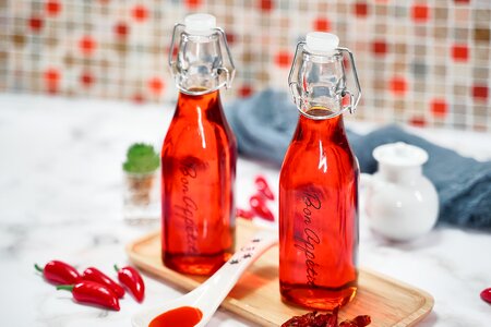 Chili oil oil herb oil