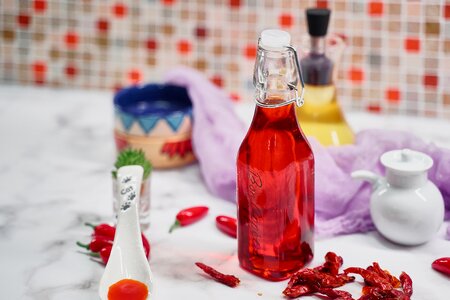 Chili oil oil herb oil