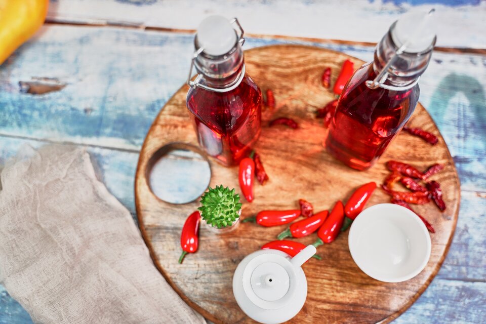 Chili oil herb oil oil