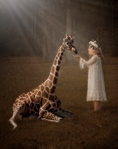 Portrait wildlife girl