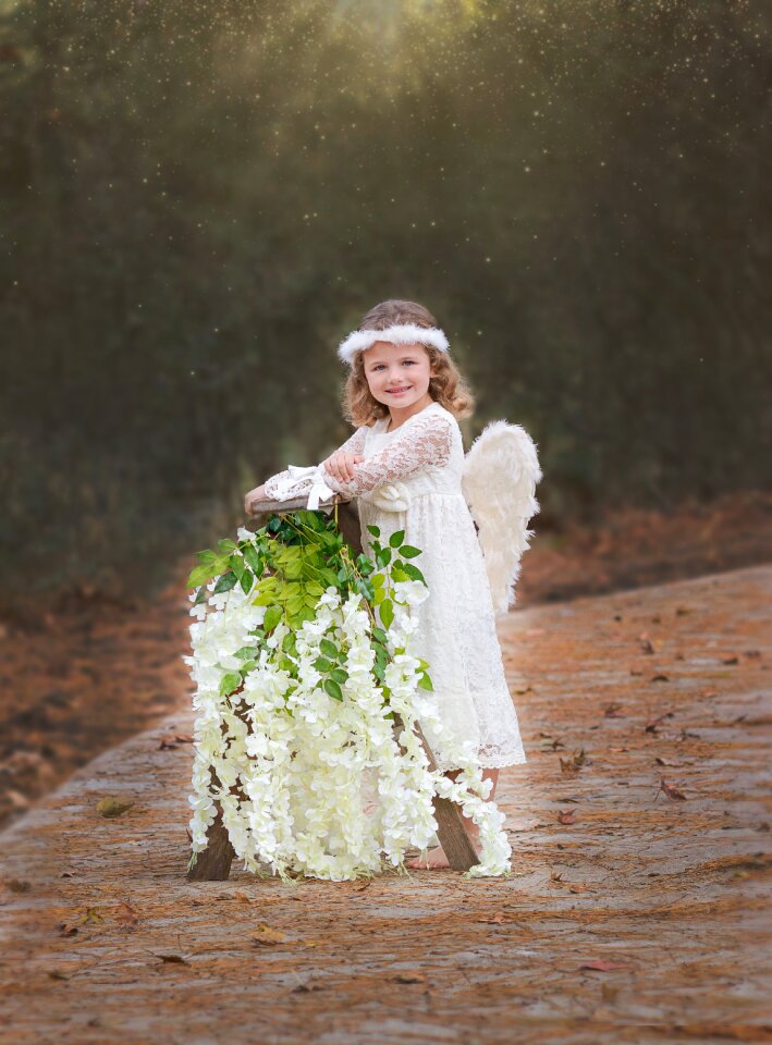 Angel girl dress nature