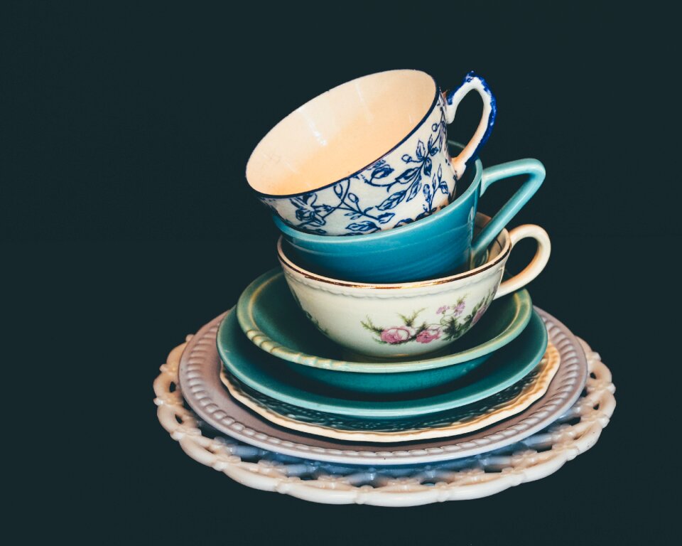 Plate flowers decoration