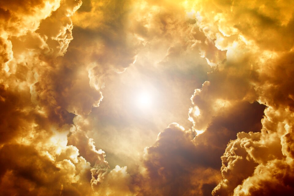Cumulus clouds weather storm