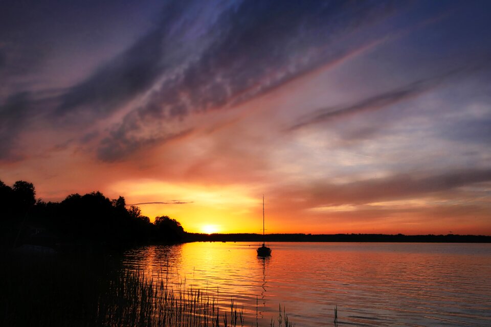 Evening water romance photo