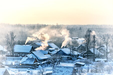 Sun snow frost photo