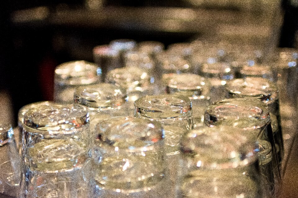 Drinking beer glass pile up